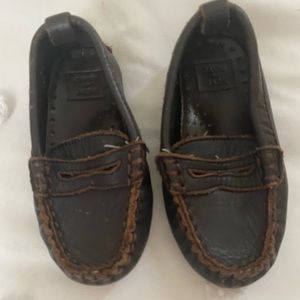 Brown Janie and Jack loafers. Size 6.